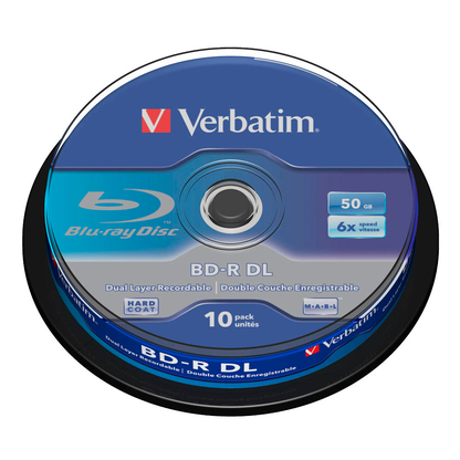 Artikelbild für verbatim Blu-ray BD-R 50 GB Double Layer, 10 St., Artikelnummer 748566