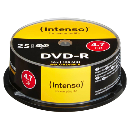 Artikelbild für Intenso DVD-R 4,7 GB, 25 St., Artikelnummer 827048