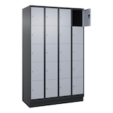 Artikelbild 1 für CP Schließfachschrank Classic PLUS schwarzgrau, weißaluminium 080020-405 S10040, 20 Schließfächer 120,0 x 50,0 x 195,0 cm, Artikelnummer 320766