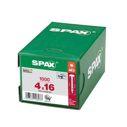 Artikelbild 11 für SPAX® Universalschrauben T20 Halbrundkopf WIROX 0201010400165 4 mm x 16 mm, 1.000 St., Artikelnummer 395599