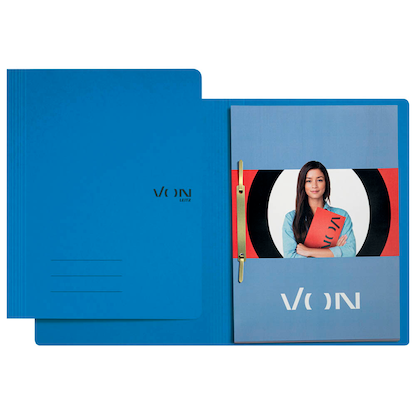 Artikelbild 5 für VON LEITZ Schnellhefter Karton blau DIN A4, 1 St., Artikelnummer 635389