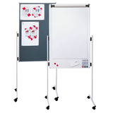Artikelbild 1 für FRANKEN mobiles Whiteboard KombiFlipchart 76,0 x 121,0 cm grau#!#weiß Filz/Whiteboard, Artikelnummer 532477