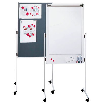 Artikelbild für FRANKEN mobiles Whiteboard KombiFlipchart 76,0 x 121,0 cm grau#!#weiß Filz/Whiteboard, Artikelnummer 532477