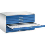 Artikelbild 1 für CP 7200 Planschrank lichtgrau, enzianblau 10 Schubladen 135,0 x 96,0 x 76,0 cm, 1 St., Artikelnummer 682637