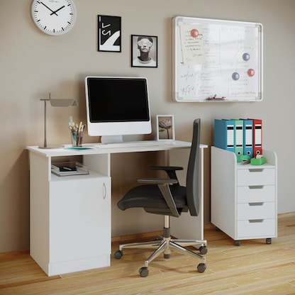 Artikelbild 4 für VCM my office Konal Mini Rollcontainer weiß 4 Auszüge 33,0 x 40,0 x 65,0 cm, Artikelnummer 848752