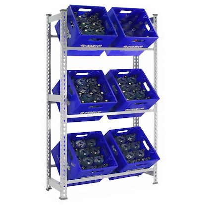 Artikelbild für Simonrack Getränkekistenregal SIMONBOTTLE 3 8435104962657 silber 80,0 x 30,0 x 180,0 cm, Artikelnummer 979722