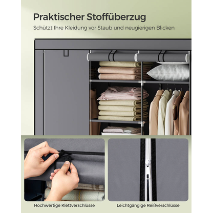 Artikelbild 7 für SONGMICS Stoffschrank, RYG12G grau 150,0 x 45,0 x 175,0 cm, 1 St., Artikelnummer 439586