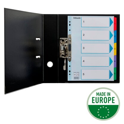 Artikelbild 3 für Esselte Ordnerregister DIN A4 Vollformat 1-5 farbig 5-teilig, 1 Satz, Artikelnummer 352815