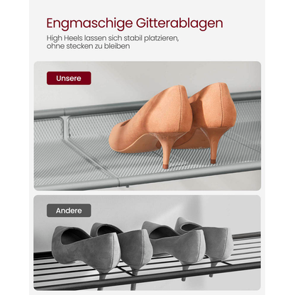 Artikelbild 10 für VASAGLE Schuhregal silber, schwarz 75,0 x 28,0 x 93,0 cm, 1 St., Artikelnummer 261147