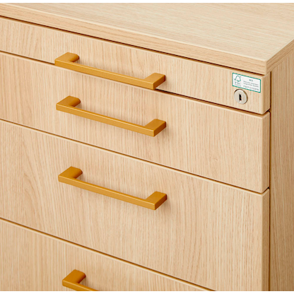 Artikelbild 6 für HAMMERBACHER Solid Rollcontainer eiche 4 Auszüge 42,8 x 80,0 x 51,2 cm, Artikelnummer 298061