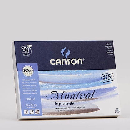 Artikelbild für canson Aquarellblock Montval 24,0 x 32,0 cm 200 g/qm, 100 Blatt, 1 Block, Artikelnummer 659882