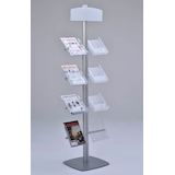 Artikelbild 1 für update displays Prospektständer Free silber DIN A4 8 Fächer 47,0 x 45,0 x 192,0 cm, 1 St., Artikelnummer 664387