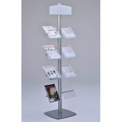 Artikelbild für update displays Prospektständer Free silber DIN A4 8 Fächer 47,0 x 45,0 x 192,0 cm, 1 St., Artikelnummer 664387