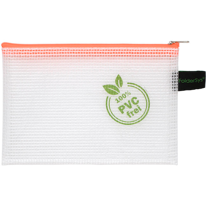 Artikelbild 2 für FolderSys Reißverschlussbeutel DIN A6 transparent/orange 0,20 mm, 1 St., Artikelnummer 592681