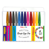 Artikelbild 1 für Pentel SES15-12 Brush-Pen-Set farbsortiert, 12 St., Artikelnummer 861007