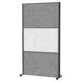 Artikelbild 1 für MAUL Akustik-Trennwand MAULconnecto 9602189, hellgrau, dunkelgrau 100,0 x 182,0 cm mit Rollen, 1 St., Artikelnummer 156598