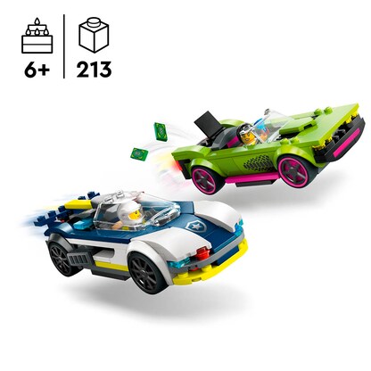Artikelbild 5 für LEGO® City 60415 Verfolgungsjagd mit Polizeiauto und Muscle Car Bausatz, Artikelnummer 239359