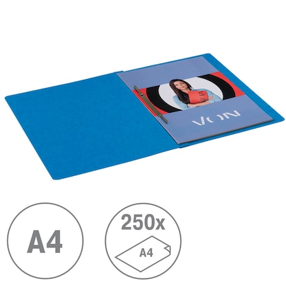 Artikelbild 3 für VON LEITZ Schnellhefter Karton blau DIN A4, 1 St., Artikelnummer 635389