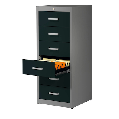 Artikelbild 6 für mauser client entry Karteischrank alu, anthrazitgrau 6 Schubladen 55,2 x 60,0 x 135,0 cm, 1 St., Artikelnummer 259453