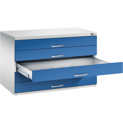 Artikelbild für CP 7100 Planschrank lichtgrau, enzianblau 5 Schubladen 110,0 x 76,5 x 76,0 cm, 1 St., Artikelnummer 682505