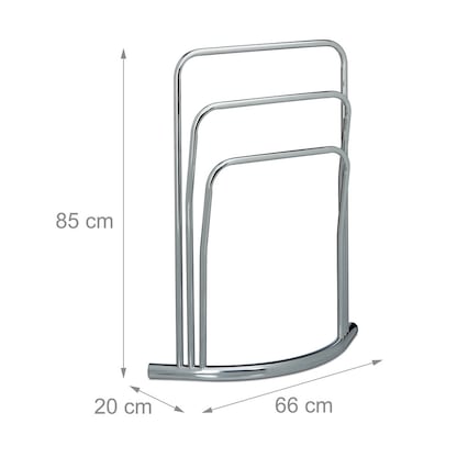 Artikelbild 6 für relaxdays Handtuchständer CURVY silber, 1 St., Artikelnummer 400194