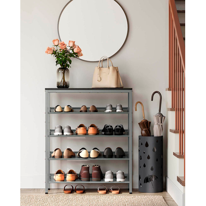 Artikelbild 2 für VASAGLE Schuhregal silber, schwarz 75,0 x 28,0 x 93,0 cm, 1 St., Artikelnummer 261147