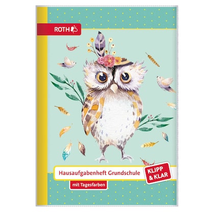 Artikelbild 2 für ROTH Hausaufgabenheft Eule Lieselotte Klipp & Klar liniert DIN A5 ohne Rand, 96 Blatt, 1 St., Artikelnummer 580359