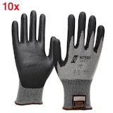 Artikelbild 1 für NITRAS SAFETY unisex Schnittschutzhandschuhe 6705 grau Größe 10, 10 Paar, Artikelnummer 643936