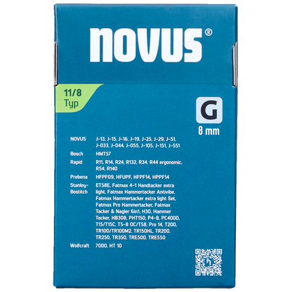 Artikelbild 3 für novus Tackerklammern Flachdraht 11/8, 5.000 St., Artikelnummer 712137