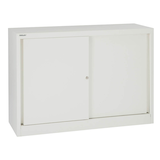 Artikelbild 1 für BISLEY Schiebetürenschrank ECO, SD12081S696 verkehrsweiß 1 Fachboden 120,0 x 43,0 x 83,9 cm, Artikelnummer 262737