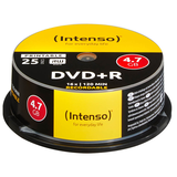 Artikelbild 1 für Intenso DVD+R 4,7 GB bedruckbar, 25 St., Artikelnummer 827071