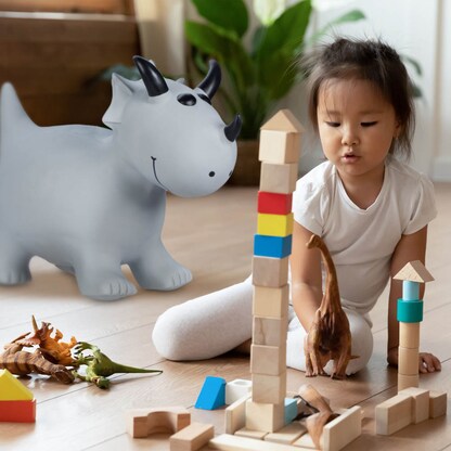 Artikelbild 7 für relaxdays Hüpftier Dino grau, Artikelnummer 147339