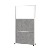 Artikelbild 1 für MAUL Akustik-Trennwand MAULconnecto 9603195, dunkelgrau, weiß 100,0 x 182,0 cm mit Rollen, 1 St., Artikelnummer 156806