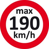 Artikelbild 1 für EICHNER Aufkleber Geschwindigkeit 190 km/h, rot/weiß, 100 St., Artikelnummer 700983
