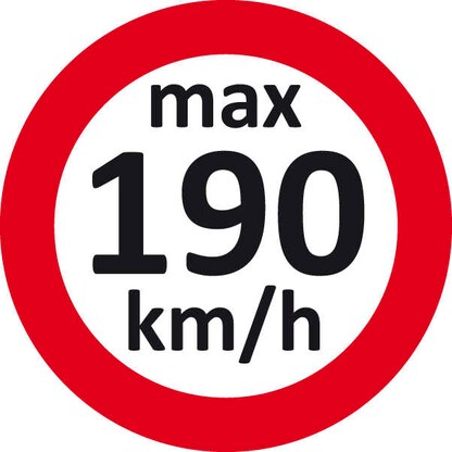 Artikelbild für EICHNER Aufkleber Geschwindigkeit 190 km/h, rot/weiß, 100 St., Artikelnummer 700983