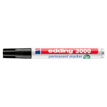 Artikelbild 13 für edding 3000 Permanentmarker schwarz 1,5 - 3,0 mm, 1 St., Artikelnummer 135323
