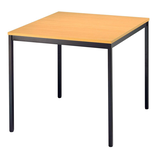 Artikelbild 1 für HAMMERBACHER Mehrzwecktisch buche quadratisch, Vierkantrohr schwarz, 80,0 x 80,0 x 72,0 cm, Artikelnummer 528919