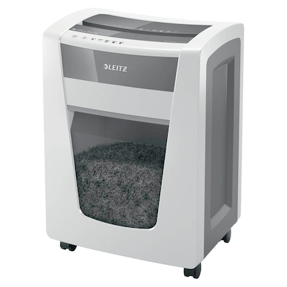 Artikelbild 2 für LEITZ IQ Office Pro Aktenvernichter mit Partikelschnitt P-5, 2 x 15 mm, bis 15 Blatt, weiß, Artikelnummer 634574