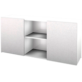 Artikelbild 1 für HAMMERBACHER Sideboard 1780, V1780/W/S weiß, silber 160,0 x 42,0 x 74,8 cm, 1 St., Artikelnummer 863466