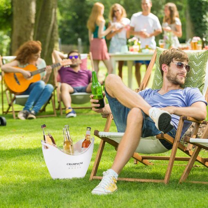Artikelbild 3 für relaxdays Champagnerkühler weiß, Artikelnummer 472401