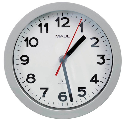 Artikelbild für MAUL Funkwanduhr MAULstep weiß silber Kunststoff, Ø 20,0 cm, Artikelnummer 301909