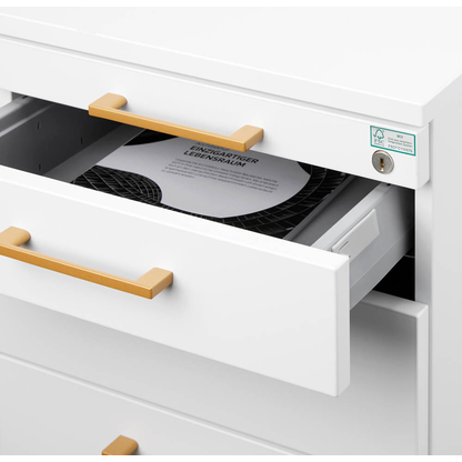 Artikelbild 8 für HAMMERBACHER Solid Rollcontainer weiß 4 Auszüge 42,8 x 80,0 x 51,2 cm, Artikelnummer 298077