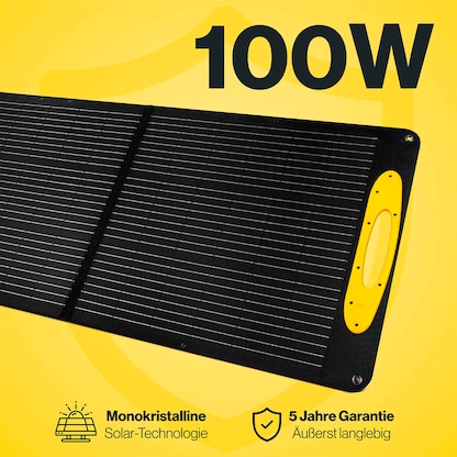 Artikelbild 12 für Aqiila® Sunbird P100 Lade-Solarpanel schwarz, Kabellänge: 3,0 m, 100 W, Artikelnummer 533949