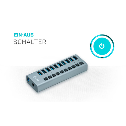 Artikelbild 4 für i-tec® USB-Hub USB 3.0 Charging 10-fach grau, Artikelnummer 662348
