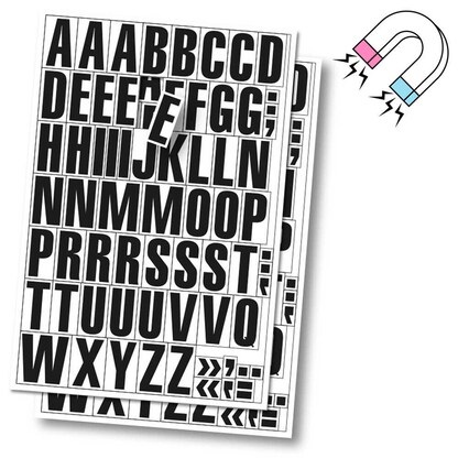 Artikelbild für EICHNER Buchstaben A-Z Magnete weiß 22,5 x 32,5 cm, 2 Bogen, Artikelnummer 702189