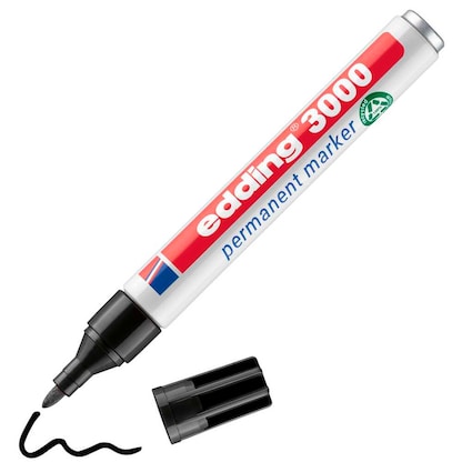 Artikelbild für edding 3000 Permanentmarker schwarz 1,5 - 3,0 mm, 1 St., Artikelnummer 135323