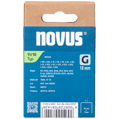 Artikelbild 3 für novus Tackerklammern Flachdraht 11/10, 600 St., Artikelnummer 712247