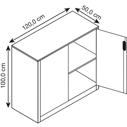 Artikelbild 2 für CP Stahlschrank 8831-000 S10207 lichtgrau, enzianblau 1 Fachboden 120,0 x 50,0 x 100,0 cm, aufgebaut, 1 St., Artikelnummer 414370