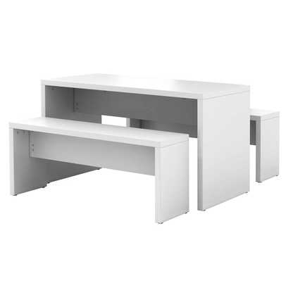 Artikelbild für HAMMERBACHER Mehrzwecktisch Meeting Point weiß rechteckig, Wangen-Gestell weiß, 130,0 x 68,0 x 72,8 cm, Artikelnummer 388138