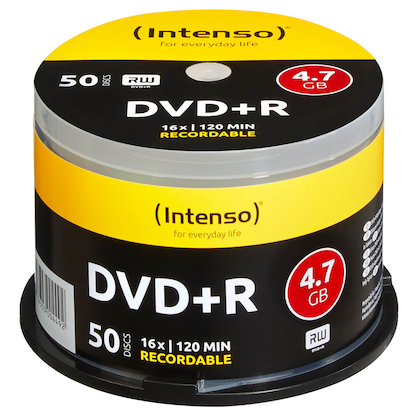 Artikelbild für Intenso DVD+R 4,7 GB, 50 St., Artikelnummer 910083